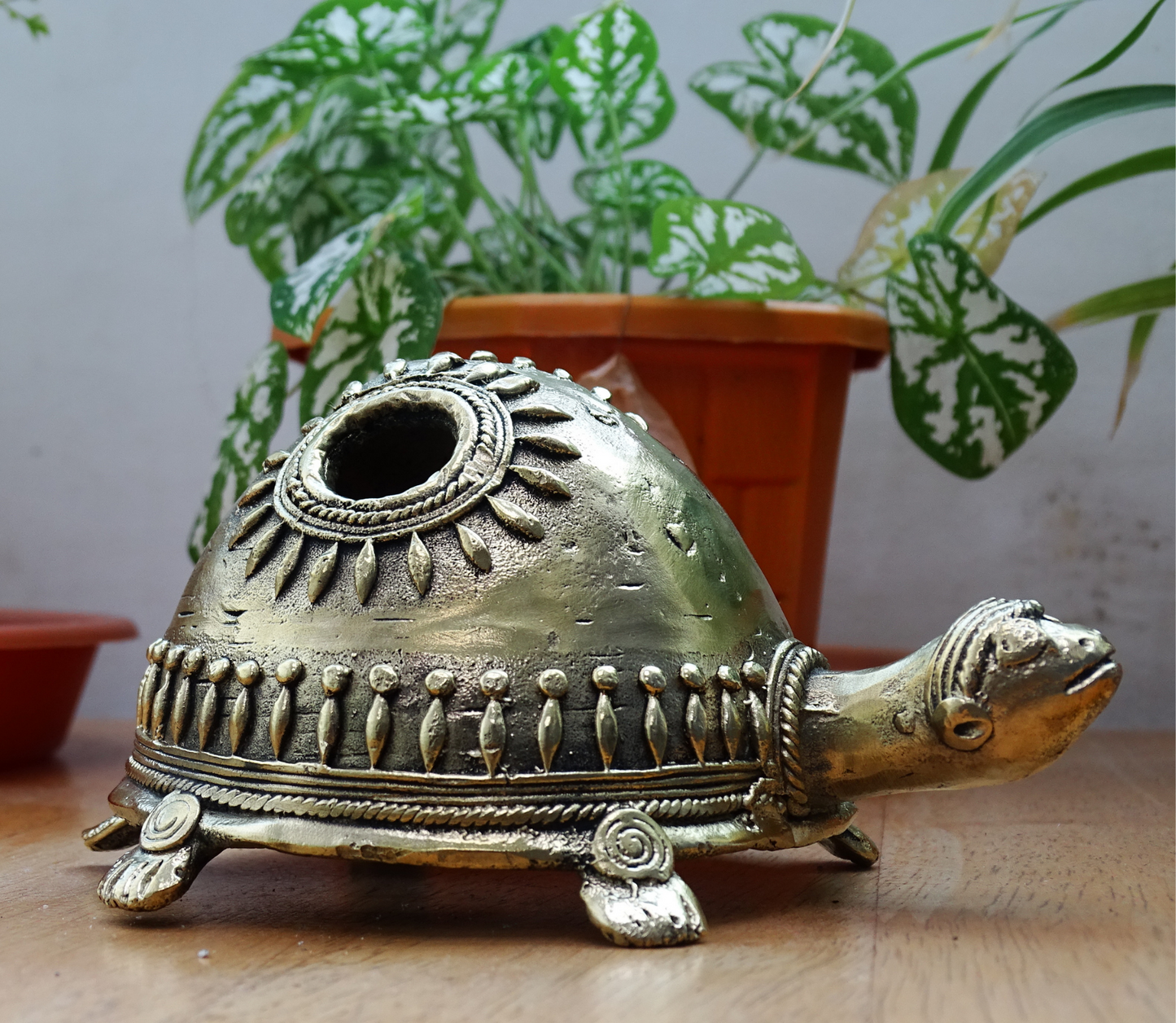 Authentic Dhokra Art from Chhattisgarh - Turtle - ArtisanSoul