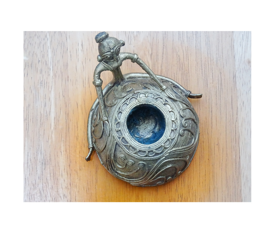 Authentic Dokra craft from Bengal - Tribal Candle Holder - ArtisanSoul