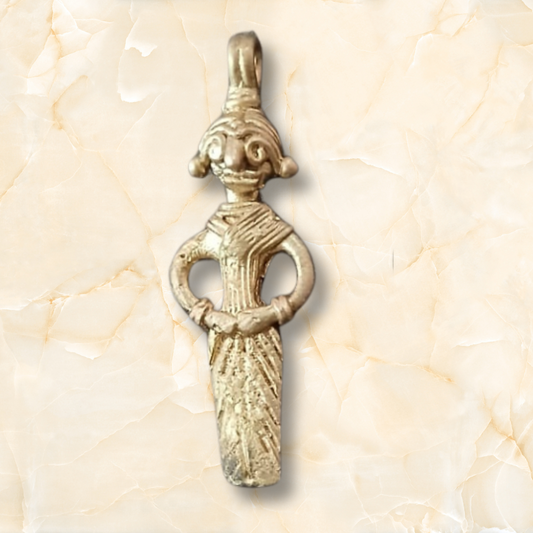 Handcrafted Dokra Key Ring – Tribal Art Brass Keychain for Bags and Keys