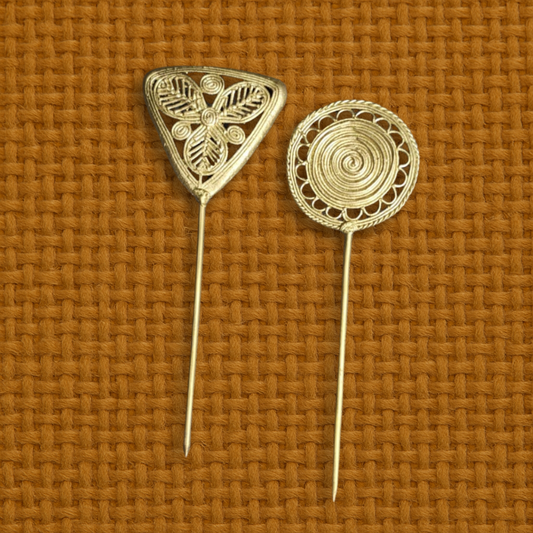 Dokra Brass Hair Pin/ Fruit Stick – Handmade Tribal Accessory