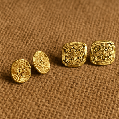 Handmade Dokra Brass Tribal Earrings – Lightweight Indian Ethnic Jewelry for Women