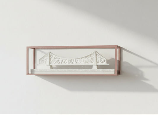 Framed Sholapith Howrah Bridge miniature handcrafted decorative art from Bengal”