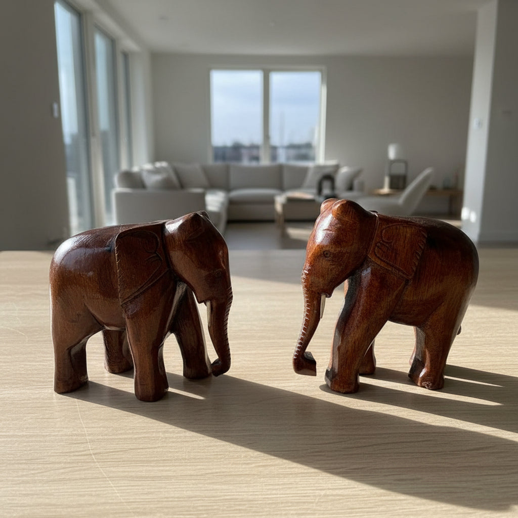 Handcrafted framed Sholapith elephant with palki traditional Bengal shola craft decor