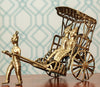Handcrafted Dokra Royal Hand Pulled Rickshaw from Burdwan
