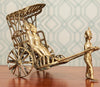 Handcrafted Dokra Royal Hand Pulled Rickshaw from Burdwan