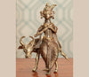 Crafted in Dokra from Burdwan - Lord Krishna and Kamdhenu