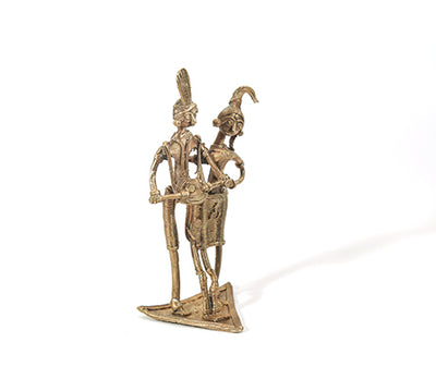 Authentic Dokra Craft - Tribal Dancing Couple