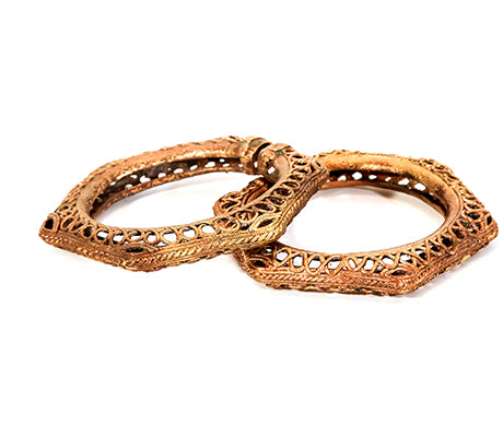 Dokra Crafted Hexagonal Bangle from Burdwan