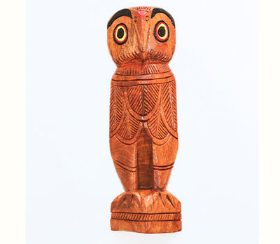 Wooden Owl (Pancha) from Burdwan - 16.5 Inches