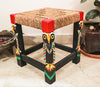 Wooden Stool - Handcrafted in Burdwan - Black