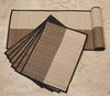 Madur Kathi Handloom Table mat with Runner - Black and white