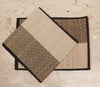 Madur Kathi Handloom Table mat with Runner - Black and white