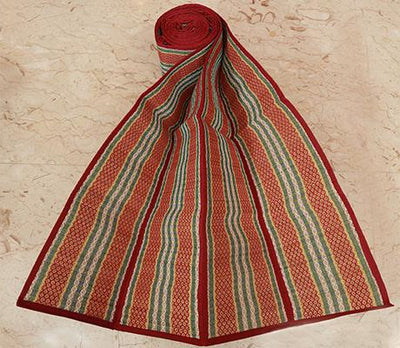 Madurkathi Mat with Handle - Red - Used for Yoga, Outdoor Use