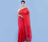 Handloom Jamdani Saree With all Body Work - Red