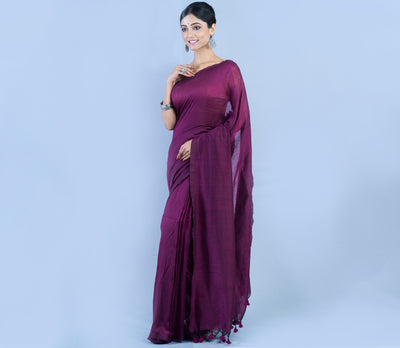 Handloom Saree - Violet