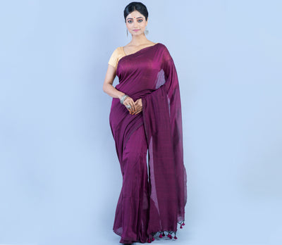 Handloom Saree - Violet
