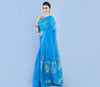 Handloom Saree With All over Zari Work - Blue