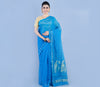 Handloom Saree With All over Zari Work - Blue