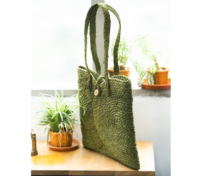 Multi utility bag of Sabai Grass - Olive green