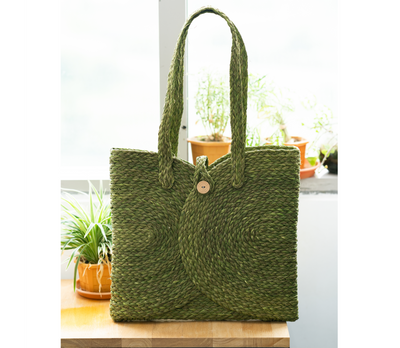 Multi utility bag of Sabai Grass - Olive green