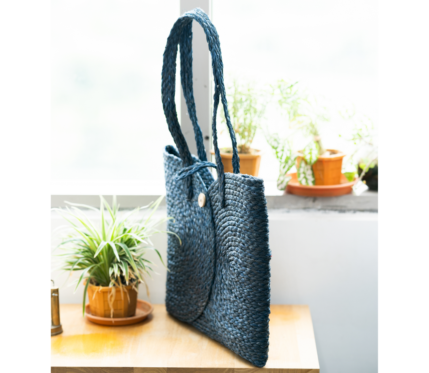Multi utility bag of Sabai Grass - Blue