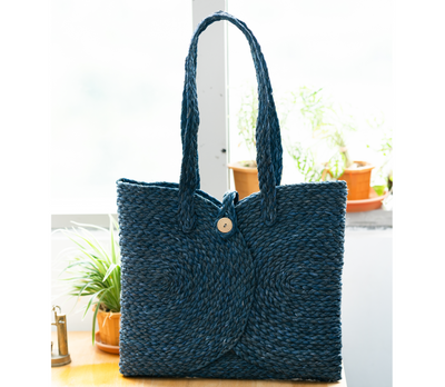 Multi utility bag of Sabai Grass - Blue