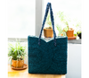 Multi Utility Cloth Lining Bag of Sabai Grass - Blue