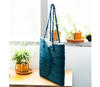 Multi Utility Cloth Lining Bag of Sabai Grass - Blue