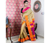 Handloom Saree All Over - Orange and Purple