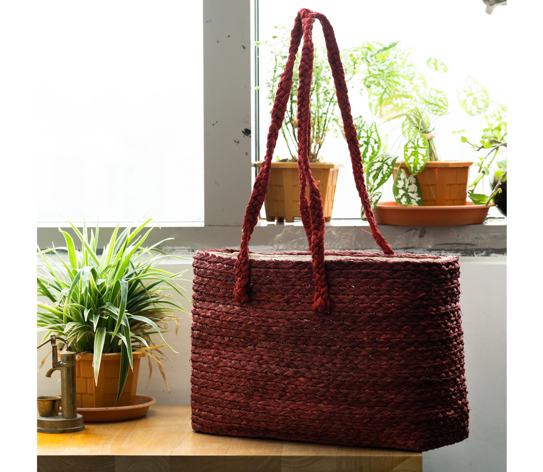 L Brown Simple Bag-in-Bag Hand Bags Get Extra 10% Discount on All Prep –  Dailybuyys