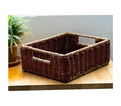 Multi Purpose Tray of Sabai Grass - Maroon