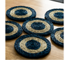 Coaster Set of Sabai Grass - Blue & Natural