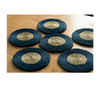 Coaster Set of Sabai Grass - Blue & Natural