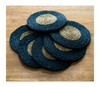 Coaster Set of Sabai Grass - Blue & Natural