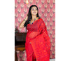 Handloom Jamdani Saree - Red