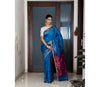 Handloom Saree with all Over work on the Saree - Marlin Blue and Purple