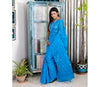 Handloom Jamdani Saree With all Body Work - Blue