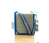 Madurkathi Mat with Handle - Blue - Used for Yoga, Outdoor Use