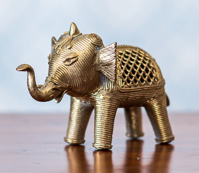 Authentic Dokra Art from Odisha - Elephant Small
