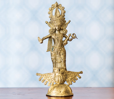 Authentic Dokra Craft - Standing Laxmi Idol