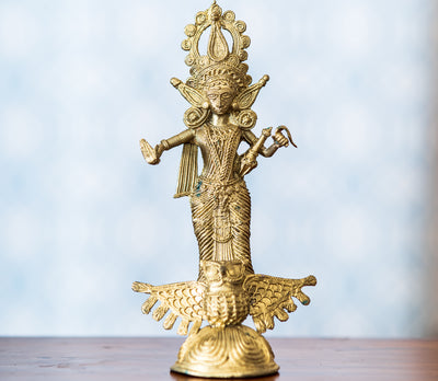 Authentic Dokra Craft - Standing Laxmi Idol