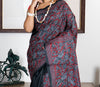 Kantha Stitch on Black Saree