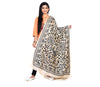 Kantha Stitched Dupatta on Tussar Base - Black work