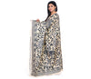 Kantha Stitched Dupatta on Tussar Base - Black work