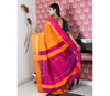 Handloom Saree with All Body Work - Orange and Purple