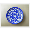 Blue Pottery Wall Plate- Indigo and White Floral Pattern Plate