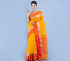 Tant Saree - Yellow with Orange Par