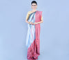 Handloom Saree Sky Blue with Black and Red Paar