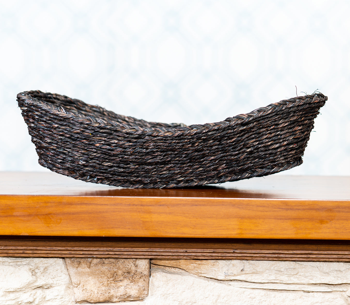Fruit Basket of Sabai Grass - Black