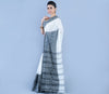 Handloom Saree White with Black Paar